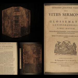 1695 Vossius on Barbarian Language & Grammar Glossary Vocabulary Dictionary RARE