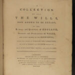 1780 1ed Collection of English Royal WILLS Kings William the Conqueror Henry VII