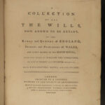 1780 Royal WILLS 1ed Collection of English Kings William the Conqueror Henry VII