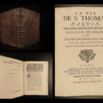 1740 Life of Thomas Aquinas by Touron French Philosophy Summa Theologica