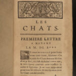 1727 1ed CATS Histoire Chats Egyptian Felines in Ancient Cultures Egypt Moncrif