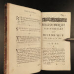 1688 Bibliotheque Universelle Aquinas Francis Bacon Charlemagne St Augustine 8v