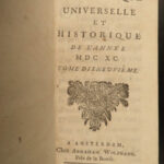 1688 Bibliotheque Universelle Aquinas Francis Bacon Charlemagne St Augustine 8v