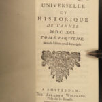 1688 Bibliotheque Universelle Aquinas Francis Bacon Charlemagne St Augustine 8v