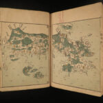 1837 Japanese ATLAS MAPS Hand Painted COLOR Illustrated Japan Kunigori Zenzu