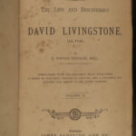 1880 RARE edition David Livingstone Discoveries Africa Voyages Maps Illustrated