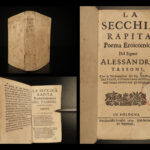 1670 1ed La Secchia Rapita Aless Tassoni Italian Heroic Poetry Catholic Church