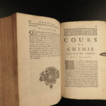 1690 CHEMISTRY Nicolas Lemery Chymie Experiments French Physics Science Alchemy