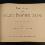 1845 Shakespeare TEMPEST 1ed Paton Scottish ART + Shelley Prometheus Unbound
