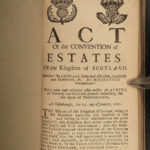 1683-1702 LAWS & Acts SCOTLAND Parliament Scottish William Mary James Edinburgh