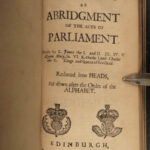 1683-1702 LAWS & Acts SCOTLAND Parliament Scottish William Mary James Edinburgh