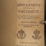 1683-1702 LAWS & Acts SCOTLAND Parliament Scottish William Mary James Edinburgh