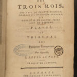 1780 Revolutionary War 1ed Proces de Trois Rois George III England Goudar USA