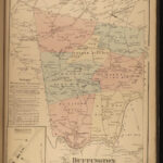 1871 HUGE ATLAS Indiana County Pennsylvania Pittsburgh Color City MAPS DG Beers