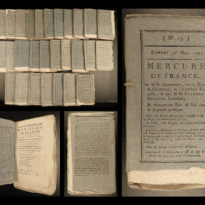 1791 Mercure de France French Revolution Magazine Fashion Paris 32 Issues RARE