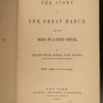 1865 SHERMAN 1ed Great March Civil War Georgia Carolina Nichols Illustrated MAP