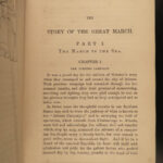 1865 SHERMAN 1ed Great March Civil War Georgia Carolina Nichols Illustrated MAP