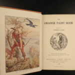 1906 Orange Fairy Book 1st ed Andrew Lang Fairy Tales Ugly Duckling Magic Mirror