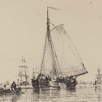 1829 Shipping and Craft 1ed Edward William Cooke ART Landscape Painting Boats