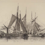 1829 Shipping and Craft 1ed Edward William Cooke ART Landscape Painting Boats