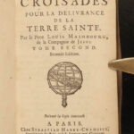 1682 History of CRUSADES Holy Land Jerusalem Ottoman WARS Templar Maimbourg 4v