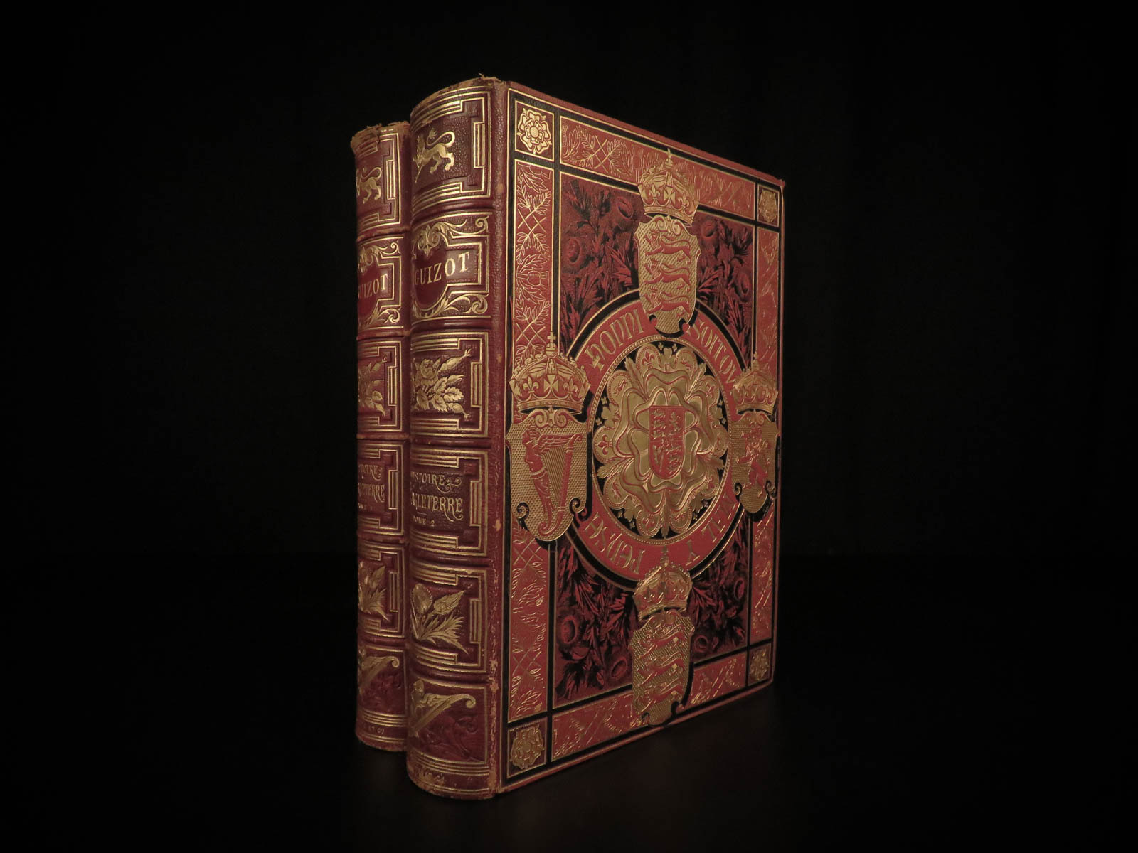 Antique Books, History Guizont, England, 5 Volumes, 1876, 19th