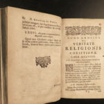 1684 Truth of Christianity Dutch Hugo Grotius De Veritate Religionis Christianae