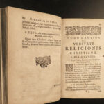 1684 Truth of Christianity Dutch Hugo Grotius De Veritate Religionis Christianae