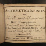 1718 1ed Arithmetica Infinita Scottish Mathematics Currency Finance Economics