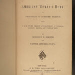 1869 1ed Harriet Beecher Stowe Woman’s Home Economics Cooking Americana