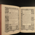 1863 Common Prayer Renaissance BIBLE Woodcuts Queen Elizabeth Bizarre Skeletons!!
