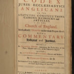 1713 LAW 1ed Gibson Codex Juris Anglicani Church England HUGE FOLIOS Anglican