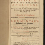 1713 LAW 1ed Gibson Codex Juris Anglicani Church England HUGE FOLIOS Anglican