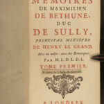 1745 Duke of Sully Memoires France Henry IV Huguenot Utopian Europe 8v French