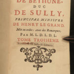 1745 Duke of Sully Memoires France Henry IV Huguenot Utopian Europe 8v French