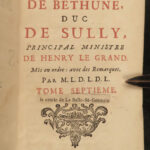 1745 Duke of Sully Memoires France Henry IV Huguenot Utopian Europe 8v French