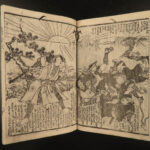 1864 Japanese Eight Dog Samurai Battle Fantasy Novel Color Illustrated Edo Japan