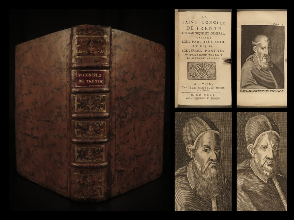 1696 council of trent catholic church popes paul iii canon law chanut rare | martial chanut’s treatise on the council of trent was an important work of chanut’s attempts at bringing understanding to europe’s confusion on protestant reforms. He does so by providing details on the major sessions of the council of trent.  