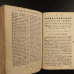 1775 EXQUISITE French Psalms David Music Chant Lausanne Switzerland Bible Hymns