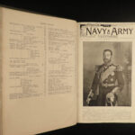 1895 British Navy & Army Illustrated England Military Articles Portrait Ships 4v