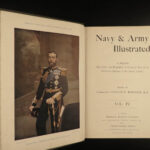 1895 British Navy & Army Illustrated England Military Articles Portrait Ships 4v