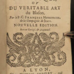 1677 HERALDRY & Genealogy French Menestrier Coats Arms Armorial Illustrated RARE