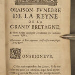 1676 Royalty Funeral Eulogies by French Bossuet Henrietta Anne & Henrietta Maria