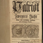 1765 1st Der Patriot German Patriotic Journal Hamburg Germany Richey 3v SET