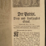 1765 1st Der Patriot German Patriotic Journal Hamburg Germany Richey 3v SET