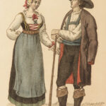 1821 1ed AUSTRIA Customs Austrian Culture Dress Costumes Serres Voyages NAPOLEON