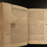 1592 Diogenes Laertius Eminent Philosophers Greek Aristotle Socrates Philosophy