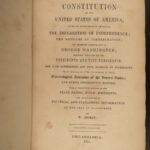 1851 United States Constitution & Declaration of Independence Articles Hickey
