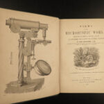 1851 1ed Views of the Microscope Illustrated Biology Science Brocklesby Insects