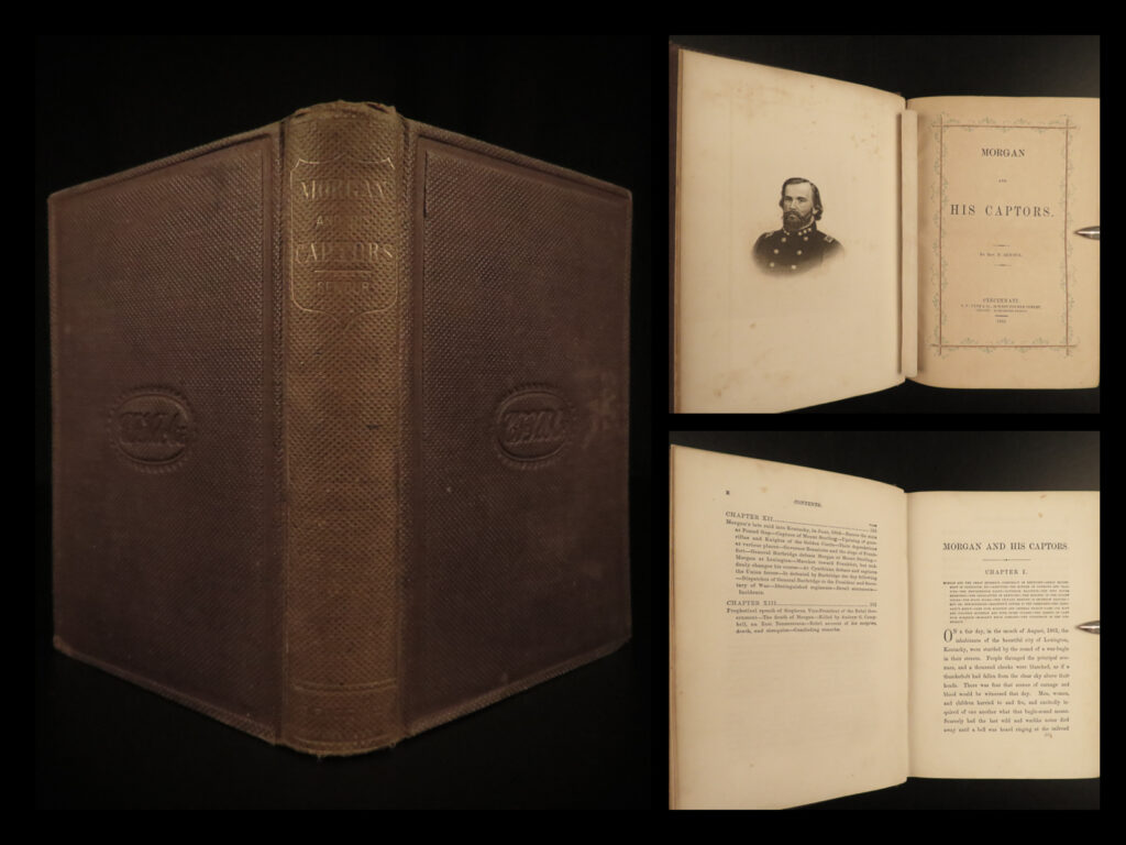 1865 confederate general 1st ed john morgan raid civil war ohio csa senour | john hunt morgan was a confederate general during the civil war best known for his infamous raid in ohio in which he disregarded orders and suffered serious losses. While he intended to confuse and disrupt union forces, his execution of plans significantly derailed the confederate push.   reverend author faunt senour wrote a biographical sketch of the life and military career of morgan. Nevins notes that this work is “largely of morgan’s 1863 raid”.